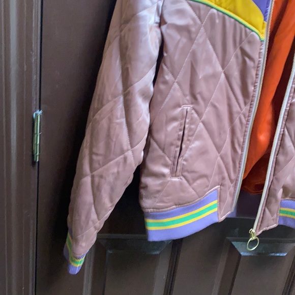 Classic Rock Couture Rising Sun Bomber Jacket Dusted Pink size M - Picture 16 of 17